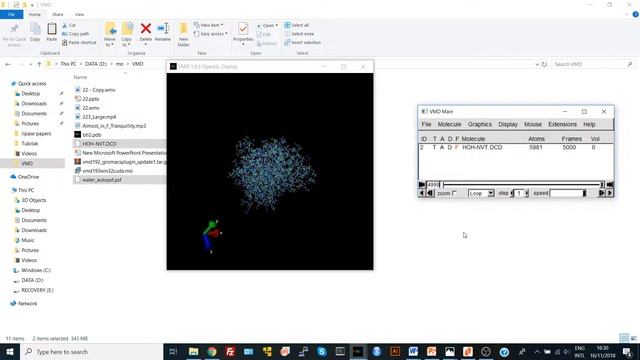 Loading Trajectory Files  (DCD Files ) In VMD