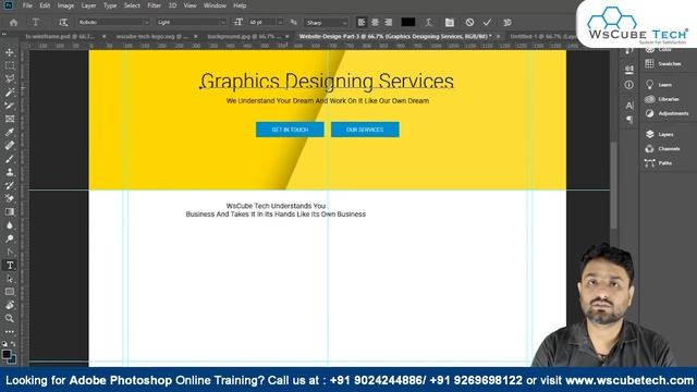 How to design Website Homepage as per Wireframe in Photoshop | Website Design - #3 | #17 смотреть онлайн