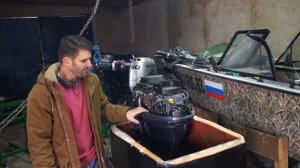 Yamaha F25 на гидроподъемнике