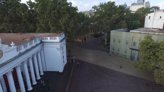 Одесса, Думская площадь с высоты птичьего полета, 25 сентября 2015 года смотреть онлайн