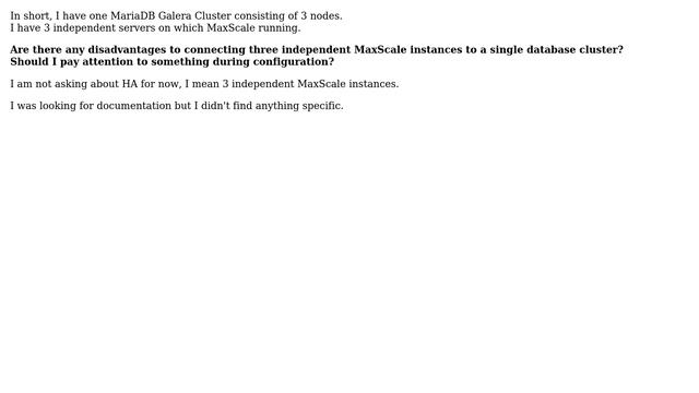 DevOps & SysAdmins: Several MaxScale instances connected to one MariaDB Galera Cluster смотреть онлайн