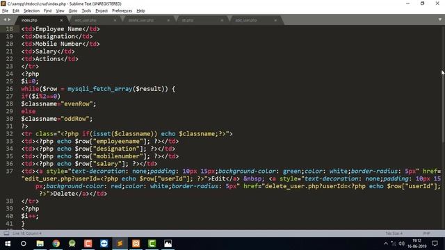 CRUD Operation Example PHP MySQL смотреть онлайн