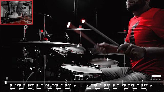 Linkin Park - New divide - Drum cover (with scrolling drum sheet) смотреть онлайн