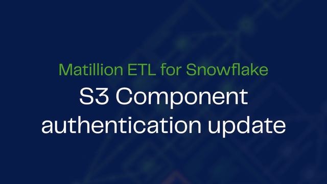 Matillion ETL | 1.69 Release Notes смотреть онлайн