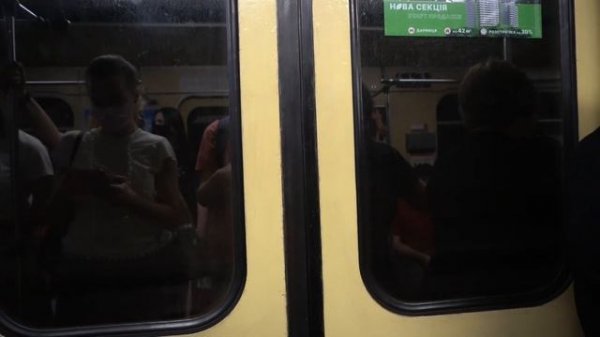 Ukraine Kyiv metro ride from Lukianivska to Zoloti Vorota