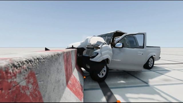 2001 Toyota Tundra moderate overlap IIHS crash test смотреть онлайн