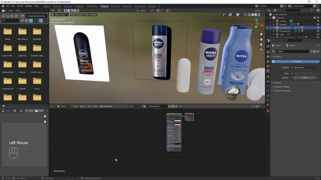 Speed modeling, Materials, texturing, rendering Nivea product - Blender timelapse | Part 3 смотреть онлайн