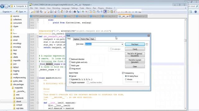FIX THE ERROR : cannot import name 'dedent' from 'matplotlib.cbook' смотреть онлайн