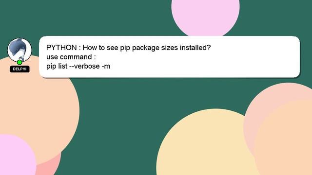 PYTHON : How to see pip package sizes installed? смотреть онлайн