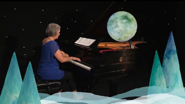 Richard Gibson - Rivers Freezing Over Moon | Jennifer King, piano with animation by Andrea Ledwell. смотреть онлайн
