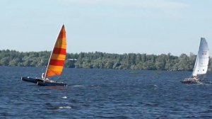 Катамаран Простор на одном баллоне