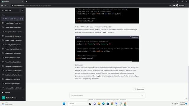 list with numbers and strings to single string python смотреть онлайн
