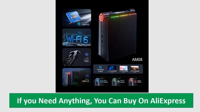 Chatreey AMR5 AM08 Mini PC смотреть онлайн