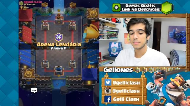 JOGUEI NA NOVA ARENA LENDÁRIA DO CLASH ROYALE!! ARENA 11!! смотреть онлайн