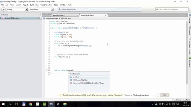 Разработка игры в Unity 5.3 (#02) - движение объекта смотреть онлайн
