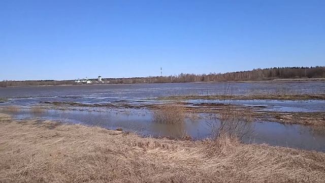 Это стоит посмотреть... Разлив реки Яхрома ( пос. Луговой, Дмитровский район, М. О.)... 17.04.2022 смотреть онлайн