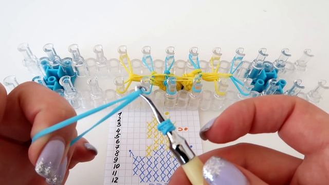 ЦЫПЛЕНОК из резинок на станке. Фреска из резинок | Chicken Rainbow Loom Bands