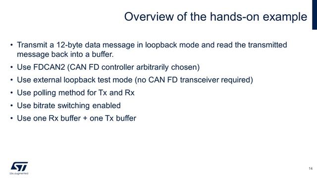 FDCAN External Loop-back Mode смотреть онлайн