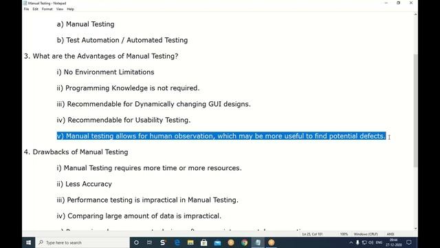 Advantages and Drawbacks of Manual Testing | G C Reddy | смотреть онлайн
