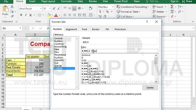 Format the cell range B6:E9 so that numbers are displayed with a thousand separator, one decimal... смотреть онлайн