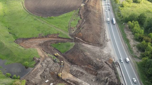 Строительство развязки при выезде из г. Жигулевска смотреть онлайн