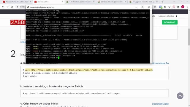 01.13- Instalação e configuração do zabbix server 5.2 Debian 10 смотреть онлайн