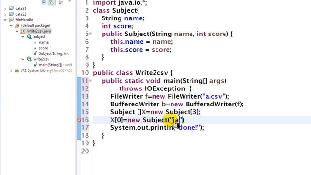 Java使用FileWriter寫資料進文字檔、 csv檔 смотреть онлайн