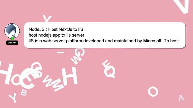 NodeJS : Host NextJs to IIS смотреть онлайн