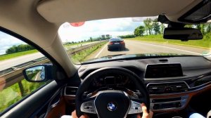 BMW 750d xDrive 400ps&760Nm vs Straight Pipe BMW M4 | Car Review | TOP Speed run  | by Cars2Drive D