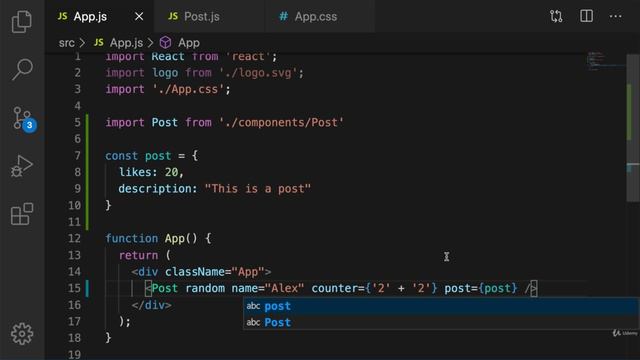 7. Using Properties to pass data between React Components смотреть онлайн