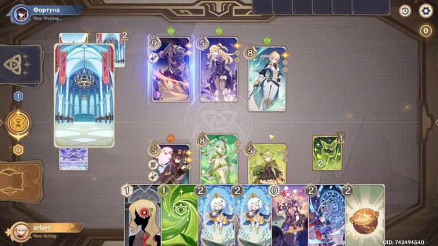 Hu Tao Destroying Fatui Pyro Agent in Genshin Impact TCG смотреть онлайн