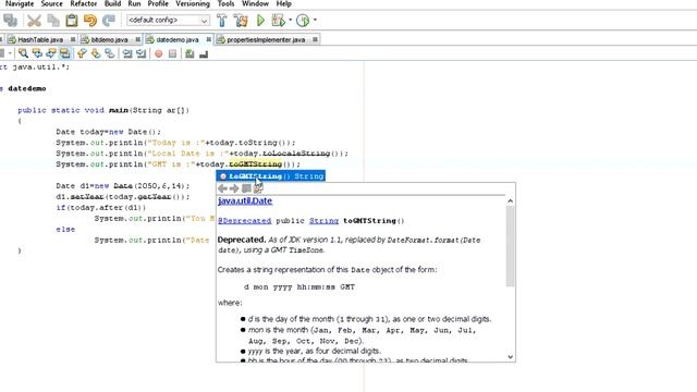 Deprecated Methods in Date class in NetBeans by Soumen Sir смотреть онлайн