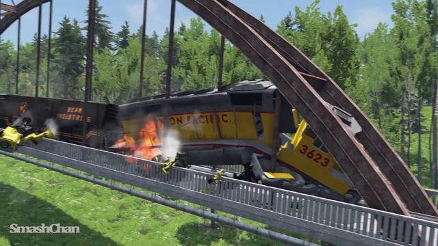 Train Accidents #30 - BeamNG DRIVE | SmashChan