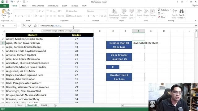 THE SUMIF AND AVERAGEIF FUNCTIONS | Excel for Teachers | Carlo Excels смотреть онлайн