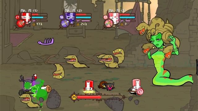 Castle Crashers - All Bosses (3 Players)