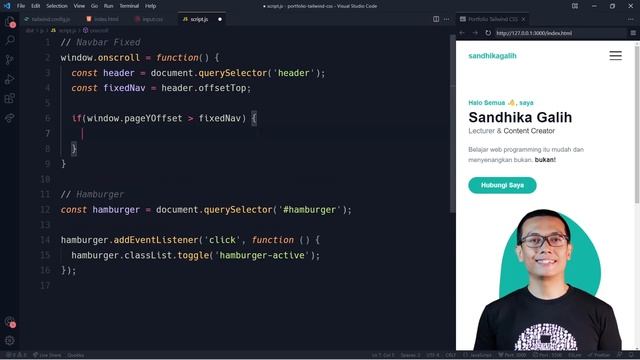 Membuat Website Portfolio Menggunakan TAILWIND CSS 3 | NGOBAR #32 смотреть онлайн
