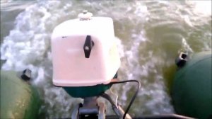 Подвесной лодочный мотор Спутник (Салют) 2л\с, лодка 3.2 м