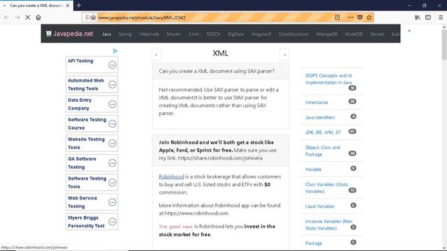 Can you create a XML document using SAX parser?
| javapedia.net смотреть онлайн
