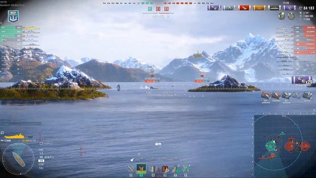 Battleship Ohio: 9 ships destroyed but ... - World of Warships смотреть онлайн