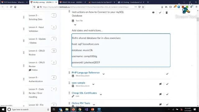 COMP1006G - Lesson 2 Part 1 - W2020 смотреть онлайн
