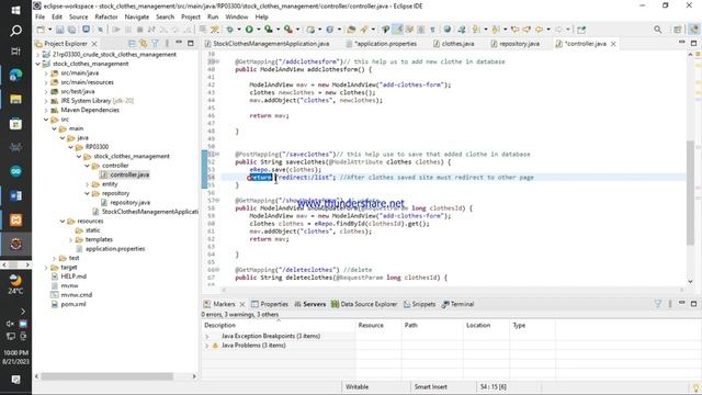clothes stock management system using springboot , bootstrap ,html in java смотреть онлайн