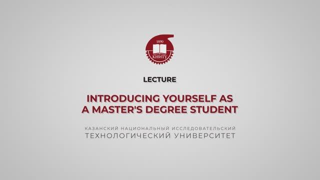 Introducing yourself as a Master's Degree Student смотреть онлайн