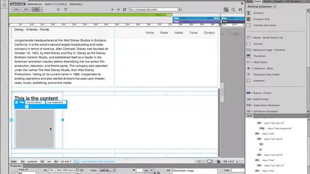 Bootstrap - adding text and images смотреть онлайн