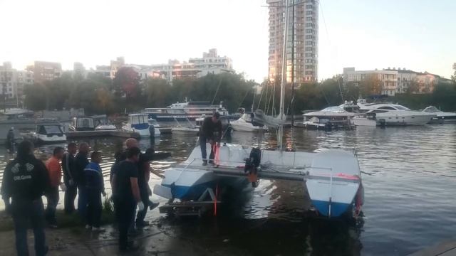 Парусный катамаран. смотреть онлайн