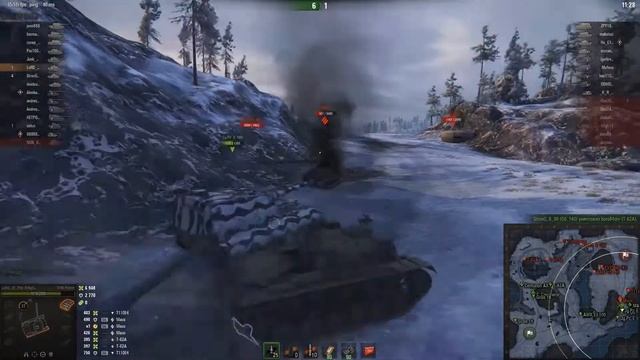WOT Best Fights M48A5 Patton - Лучший бой карта Заполярье - 106К урона!