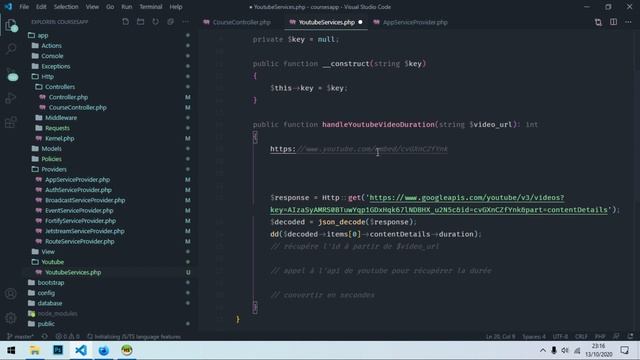 Application full stack Laravel et InertiaJS - Durée des formations (YouTube Data API) смотреть онлайн
