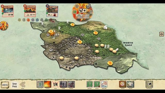 Spirit Island: Heart of the Wildfire vs The Kingdom of France (level 2, board NE) смотреть онлайн