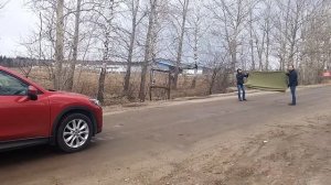 Mazda cx5. SCBS. Система предотвращения столкновения