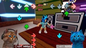 ? МУЗЫКАЛЬНЫЙ БАТЛ КОТОВ во Friday Night Funkin' ROBLOX ВЕСЁЛЫЙ КОТ ПРОТИВ КОТЁНОК ЛАЙК