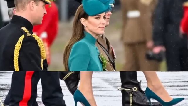 Princess Kate STUNS in green coat for DEBUT as Colonel on St Patrick's Day смотреть онлайн